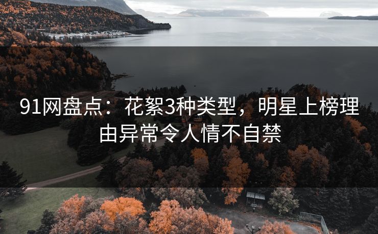 91网盘点：花絮3种类型，明星上榜理由异常令人情不自禁