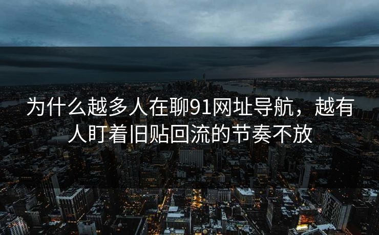 为什么越多人在聊91网址导航，越有人盯着旧贴回流的节奏不放